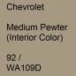 Preview: Chevrolet, Medium Pewter (Interior Color), 92 / WA109D.
